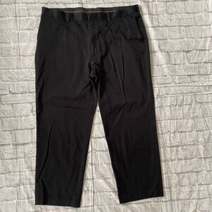 Axist men 42/30 casual flat front 100% cotton chino pants black